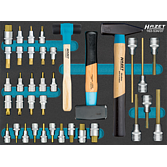 HAZET Sada nástrčných hlavic 163-534/37 ∙ 1/2 palce (12,5 mm) čtyřhran dutý ∙ Vnitřní profil TORX®, Profil vnitřní šestihran, Vnitřní ozubený profil XZN ∙ 37-dílný ∙ 4 – 22 ∙ M5 – M18 ∙ T20– T60