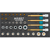 HAZET Sada nástrčných hlavic ∙ TORX® 163-587/35 ∙ 1/4 palce (6,3 mm) čtyřhran dutý, 1/2 palce (12,5 mm) čtyřhran dutý ∙ Vnější profil TORX®, Vnitřní profil TORX® ∙ 35-dílný ∙ E6 – E24 ∙ T8 – T50