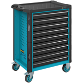 HAZET Dílenský vozík Asistent 179N ∙ jednotlivý 179N-9 ∙ d x š x v: 785 mm x 518 mm x 1020 mm ∙ Zásuvky, nízké: 9× 81 x 522 x 398 mm