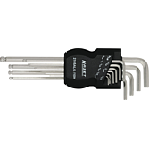 HAZET Sada úhlových šroubováků 2105ALG/10H ∙ Profil vnitřní šestihran ∙ 10-dílný ∙ 0,05 ∙ <sup>1</sup>⁄<sub>16</sub> – <sup>5</sup>⁄<sub>16</sub>