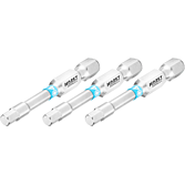 HAZET Bit 2204NSLG-4/3 ∙ 1/4 palce (6,3 mm) šestihran masivní ∙ Profil vnitřní šestihran ∙ 3-dílný ∙ Velikost 4 mm