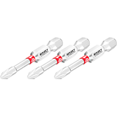 HAZET Bit 2215NSLG-PH1/3 ∙ 1/4 palce (6,3 mm) šestihran masivní ∙ Křížový profil PH ∙ 3-dílný ∙ Velikost PH1
