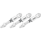 HAZET Bit 2216NSLG-PZ2/3 ∙ 1/4 palce (6,3 mm) šestihran masivní ∙ Profil Pozidriv PZ ∙ 3-dílný ∙ Velikost PZ2