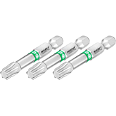 HAZET Bit 2223NSLG-T40/3 ∙ 1/4 palce (6,3 mm) šestihran masivní ∙ Vnitřní profil TORX® ∙ 3-dílný ∙ Velikost T40