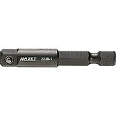 HAZET Adaptér 2238-1 ∙ 1/4 palce (6,3 mm) šestihran masivní ∙ 1/4 palce (6,3 mm) čtyřhran masivní ∙ Délka: 50 mm