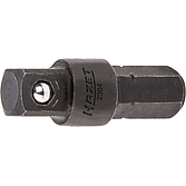 HAZET Adaptér 2304N ∙ 1/4 palce (6,3 mm) šestihran masivní ∙ 1/4 palce (6,3 mm) čtyřhran masivní ∙ Délka: 25 mm