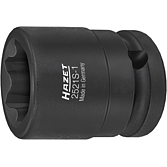 HAZET Nástrčná hlavice pro rázový, strojový utahovák ∙ se zvláštním profilem 2521S-1 ∙ 1/2 palce (12,5 mm) čtyřhran dutý ∙ Drážkový profil ∙ Délka: 40 mm