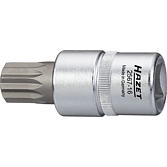 HAZET Nástrčná hlavice pro olejový servis 2567-16 ∙ 1/2 palce (12,5 mm) čtyřhran dutý ∙ Vnitřní ozubený profil XZN s čepem ∙ Velikost M16