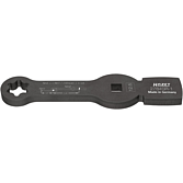 HAZET Rázový očkový klíč ∙ speciální profil ∙ se 2 nárazovými plochami 2784SR-1 ∙ 1/2 palce (12,5 mm) čtyřhran dutý ∙ Drážkový profil ∙ Délka: 220 mm