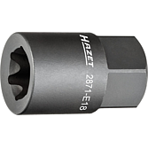 HAZET Nástrčná hlavice pro brzdové třmeny 2871-E18 ∙ 22 mm vnější šestihran ∙ Vnější profil TORX® ∙ Velikost E18