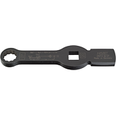 HAZET Rázový očkový klíč ∙ se 2 nárazovými plochami 2872SZ-27 ∙ 3/4 palce (20 mm) čtyřhran dutý ∙ Profil vnější dvojitý šestihran ∙ Velikost 27 mm