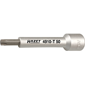 HAZET Přídržný klíč pro pístnici 4910-T50 ∙ 1/2 palce (12,5 mm) čtyřhran dutý ∙ Vnitřní profil TORX® ∙ Velikost T50