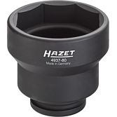 HAZET Nástrčný klíč na axiální matice pro UV 4937-80 ∙ 3/4 palce (20 mm) čtyřhran dutý ∙ Velikost 80 mm