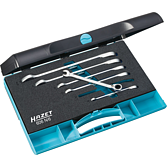 HAZET Sada ráčnových očkoplochých klíčů 606N/6 ∙ Vnější dvojitý šestihran trakční profil ∙ 6-dílný ∙ 8 – 19