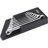 HAZET Sada oboustranných očkových klíčů 610N/8RS ∙ Vnější dvojitý šestihran trakční profil ∙ 8-dílný ∙ 6 x 7 – 21 x 22