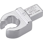 HAZET Nástrčný očkový maticový klíč ∙ otevřený 6612C-13 ∙ 9 x 12 mm nástrčný čtyřhran masiv ∙ Profil vnější dvojitý šestihran ∙ Velikost 13 mm