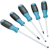 HAZET Šroubováky 811S/5 ∙ Křížový profil PH, Plochý profil ∙ 5-dílný ∙ 0,8 x 4,5 – 1,2 x 7 ∙ PH1 – PH2