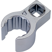 HAZET Očkový klíč ∙ otevřený 848Z-17 ∙ 3/8 palce (10 mm) čtyřhran dutý ∙ Profil vnější dvojitý šestihran ∙ Velikost 17 mm ∙ Vnitřní čtyřhran 10 = <sup>3</sup>⁄<sub>8</sub>″