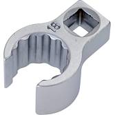 HAZET Očkový klíč ∙ otevřený 848Z-18 ∙ 3/8 palce (10 mm) čtyřhran dutý ∙ Profil vnější dvojitý šestihran ∙ Velikost 18 mm ∙ Vnitřní čtyřhran 10 = <sup>3</sup>⁄<sub>8</sub>″