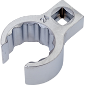 HAZET Očkový klíč ∙ otevřený 848Z-24 ∙ 3/8 palce (10 mm) čtyřhran dutý ∙ Profil vnější dvojitý šestihran ∙ Velikost 24 mm ∙ Vnitřní čtyřhran 10 = <sup>3</sup>⁄<sub>8</sub>″