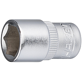 HAZET Nástrčná hlavice 850-10 ∙ 1/4 palce (6,3 mm) čtyřhran dutý ∙ Trakční profil vnější šestihran ∙ Velikost 10 mm