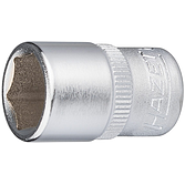 HAZET Nástrčná hlavice 850-11 ∙ 1/4 palce (6,3 mm) čtyřhran dutý ∙ Trakční profil vnější šestihran ∙ Velikost 11 mm