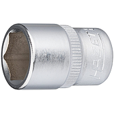 HAZET Nástrčná hlavice 850-12 ∙ 1/4 palce (6,3 mm) čtyřhran dutý ∙ Trakční profil vnější šestihran ∙ Velikost 12 mm