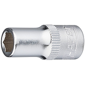 HAZET Nástrčná hlavice 850-6 ∙ 1/4 palce (6,3 mm) čtyřhran dutý ∙ Trakční profil vnější šestihran ∙ Velikost 6 mm