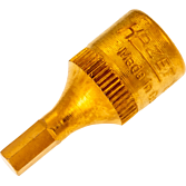 HAZET Nástrčná hlavice 8501-4 ∙ 1/4 palce (6,3 mm) čtyřhran dutý ∙ Profil vnitřní šestihran ∙ Velikost 4 mm
