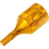 HAZET Nástrčná hlavice 8502-T15 ∙ 1/4 palce (6,3 mm) čtyřhran dutý ∙ Vnitřní profil TORX® ∙ Velikost T15