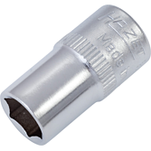 HAZET Nástrčná hlavice 850A-5/16 ∙ 1/4 palce (6,3 mm) čtyřhran dutý ∙ Trakční profil vnější šestihran ∙ Velikost 5/16″