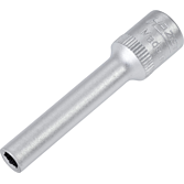 HAZET Nástrčná hlavice 850LG-4 ∙ 1/4 palce (6,3 mm) čtyřhran dutý ∙ Trakční profil vnější šestihran ∙ Velikost 4 mm