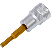 HAZET Nástrčná hlavice 8801-4 ∙ 3/8 palce (10 mm) čtyřhran dutý ∙ Profil vnitřní šestihran ∙ Velikost 4 mm