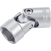 HAZET Kloubová nástrčná hlavice 880G-15 ∙ 3/8 palce (10 mm) čtyřhran dutý ∙ Trakční profil vnější šestihran ∙ Velikost 15 mm