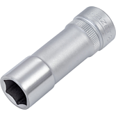 HAZET Nástrčná hlavice 880LG-12 ∙ 3/8 palce (10 mm) čtyřhran dutý ∙ Trakční profil vnější šestihran ∙ Velikost 12 mm