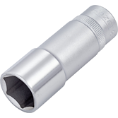 HAZET Nástrčná hlavice 880LG-16 ∙ 3/8 palce (10 mm) čtyřhran dutý ∙ Trakční profil vnější šestihran ∙ Velikost 16 mm