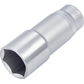 HAZET Nástrčná hlavice 880LG-21 ∙ 3/8 palce (10 mm) čtyřhran dutý ∙ Trakční profil vnější šestihran ∙ Velikost 21 mm