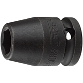 HAZET Nástrčná hlavice pro rázový a strojový utahovák 880S-9 ∙ 3/8 palce (10 mm) čtyřhran dutý ∙ Trakční profil vnější šestihran ∙ Velikost 9 mm