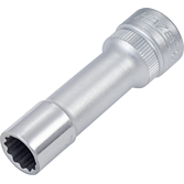 HAZET Nástrčná hlavice 880TZ-9 ∙ 3/8 palce (10 mm) čtyřhran dutý ∙ Vnější dvojitý šestihran trakční profil ∙ Velikost 9 mm