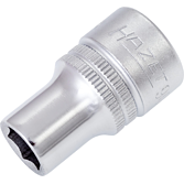 HAZET Nástrčná hlavice 900-10 ∙ 1/2 palce (12,5 mm) čtyřhran dutý ∙ Trakční profil vnější šestihran ∙ Velikost 10 mm