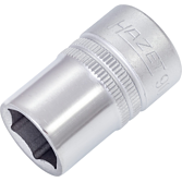 HAZET Nástrčná hlavice 900-15 ∙ 1/2 palce (12,5 mm) čtyřhran dutý ∙ Trakční profil vnější šestihran ∙ Velikost 15 mm