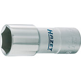 HAZET Nástrčná hlavice pro zapalovací svíčky 900AMGT ∙ 1/2 palce (12,5 mm) čtyřhran dutý ∙ Profil vnější šestihran ∙ Velikost 16 mm ∙ 5/8″