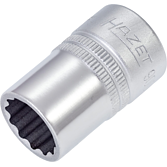 HAZET Nástrčná hlavice 900AZ-19/32 ∙ 1/2 palce (12,5 mm) čtyřhran dutý ∙ Vnější dvojitý šestihran trakční profil ∙ Velikost 19/32″