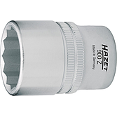 HAZET Nástrčná hlavice 900AZ-1.1/16 ∙ 1/2 palce (12,5 mm) čtyřhran dutý ∙ Vnější dvojitý šestihran trakční profil ∙ Velikost 1,1/16″