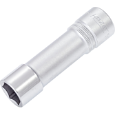 HAZET Nástrčná hlavice 900LG-16 ∙ 1/2 palce (12,5 mm) čtyřhran dutý ∙ Trakční profil vnější šestihran ∙ Velikost 16 mm