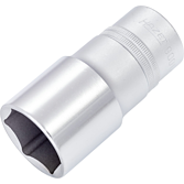 HAZET Nástrčná hlavice 900LG-32 ∙ 1/2 palce (12,5 mm) čtyřhran dutý ∙ Trakční profil vnější šestihran ∙ Velikost 32 mm