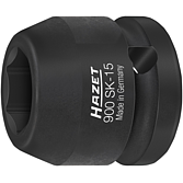 HAZET Nástrčná hlavice pro rázový a strojový utahovák 900SK-15 ∙ 1/2 palce (12,5 mm) čtyřhran dutý ∙ Trakční profil vnější šestihran ∙ Velikost 15 mm