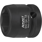 HAZET Nástrčná hlavice pro rázový a strojový utahovák 900SK-18 ∙ 1/2 palce (12,5 mm) čtyřhran dutý ∙ Trakční profil vnější šestihran ∙ Velikost 18 mm