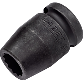 HAZET Nástrčná hlavice pro rázový a strojový utahovák 900SZ-12 ∙ 1/2 palce (12,5 mm) čtyřhran dutý ∙ Vnější dvojitý šestihran trakční profil ∙ Velikost 12 mm