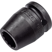 HAZET Nástrčná hlavice pro rázový a strojový utahovák 900SZ-15 ∙ 1/2 palce (12,5 mm) čtyřhran dutý ∙ Vnější dvojitý šestihran trakční profil ∙ Velikost 15 mm